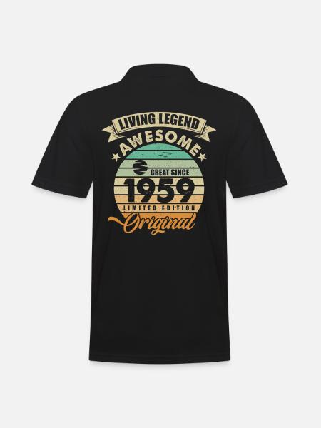 1959 Birthday - Men's Polo Shirt - black