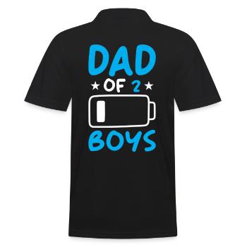 Papa de 2 garçons - Polo Homme - noir - Dos - Kai (181cm)