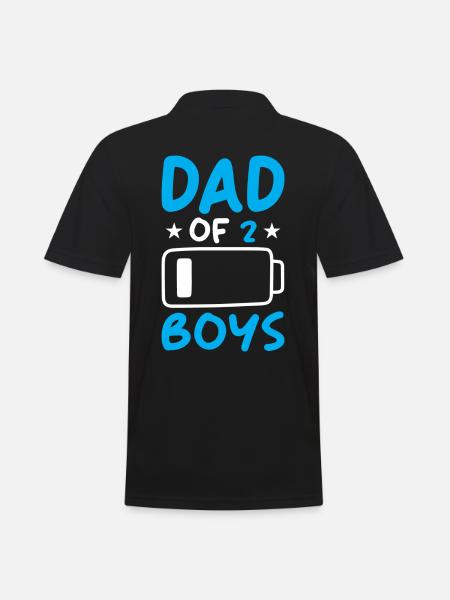 Dad of 2 Boys - Men's Polo Shirt - black