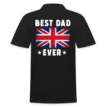 Père britannique Meilleur père de tous les temps Angleterre Papa - Polo Homme - noir - Dos - Kai (181cm)
