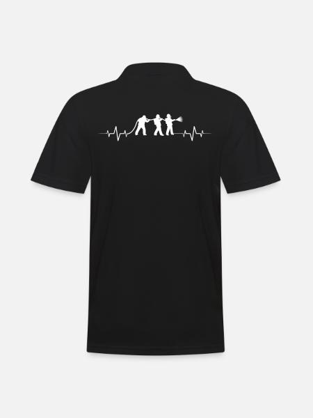 Heartbeat Fire Department - Men's Polo Shirt - black