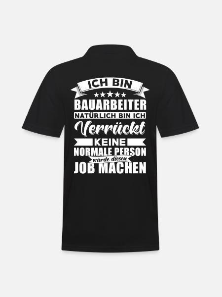Bauarbeiter Baustelle - Männer Poloshirt - Schwarz