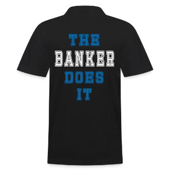 The Bankkaufmann does it Bankkaufmann Geschenk - Männer Poloshirt - Schwarz - Hinten - Kai (181cm)