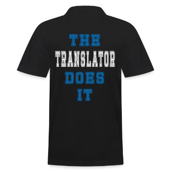 Le traducteur le fait Translator Gift - Polo Homme - noir - Dos - Kai (181cm)