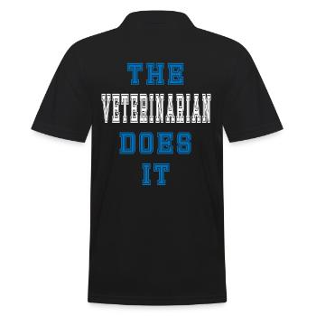 The Tierarzt does it Tierarzt Geschenk - Männer Poloshirt - Schwarz - Hinten - Kai (181cm)