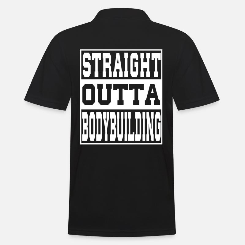 Bodybuilding Spruch lustig - Männer Poloshirt - Schwarz
