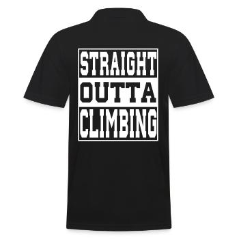 Klettern Spruch lustig - Männer Poloshirt - Schwarz - Hinten - Kai (181cm)