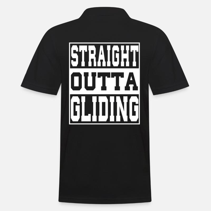 Gleiten Spruch lustig - Männer Poloshirt - Schwarz