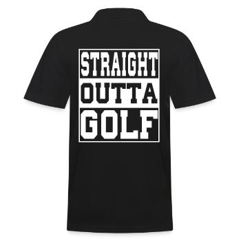 Golf Spruch lustig - Männer Poloshirt - Schwarz - Hinten - Kai (181cm)