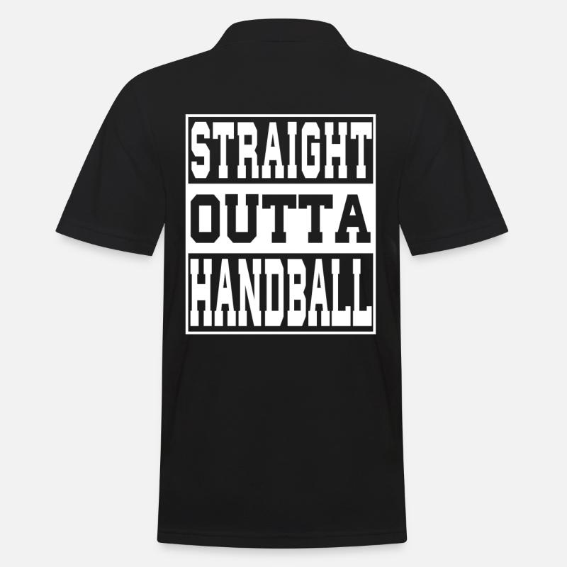 Handball Spruch lustig - Männer Poloshirt - Schwarz