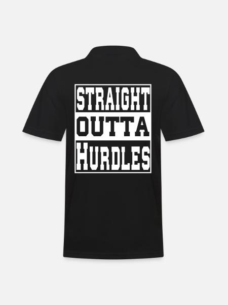 Hurdle running saying funny - Men's Polo Shirt - black