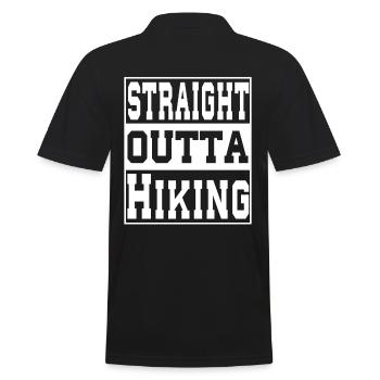 Wandern Spruch lustig - Männer Poloshirt - Schwarz - Hinten - Kai (181cm)