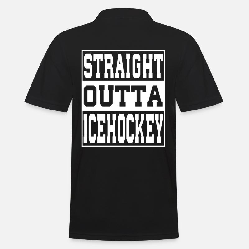 Eishockey Spruch lustig - Männer Poloshirt - Schwarz