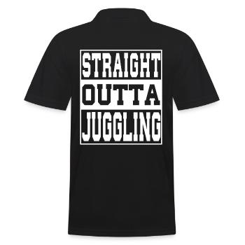 Jonglieren Spruch lustig - Männer Poloshirt - Schwarz - Hinten - Kai (181cm)