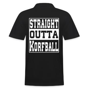 Korfball saying funny - Men's Polo Shirt - black - Back - Kai (181cm)
