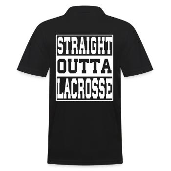 Lacrosse Spruch lustig - Männer Poloshirt - Schwarz - Hinten - Kai (181cm)