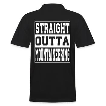 Bergsteigen Spruch lustig - Männer Poloshirt - Schwarz - Hinten - Kai (181cm)