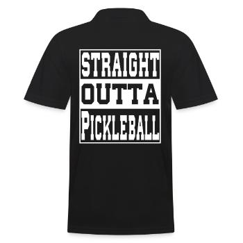 Pickleball saying funny - Men's Polo Shirt - black - Back - Kai (181cm)