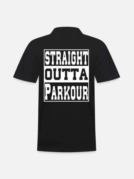 Parkour saying funny - Men's Polo Shirt - black