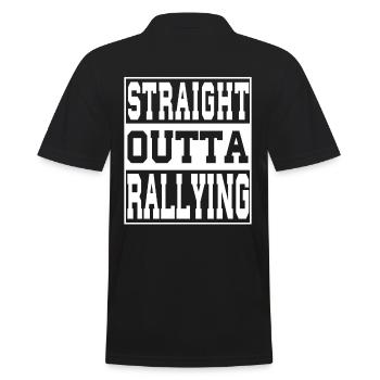 Rally saying funny - Men's Polo Shirt - black - Back - Kai (181cm)