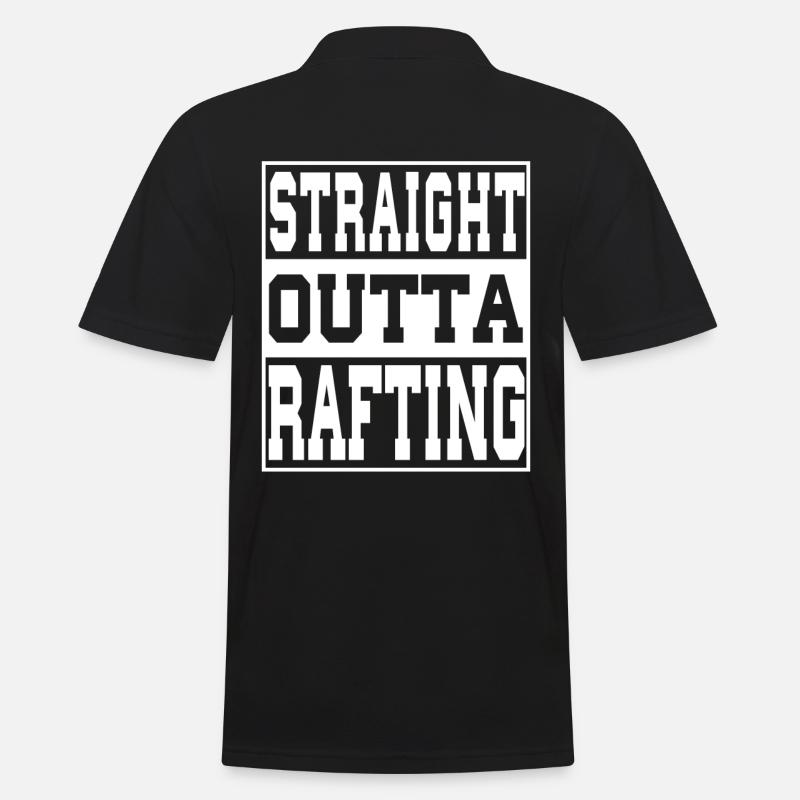 Rafting Spruch lustig - Männer Poloshirt - Schwarz