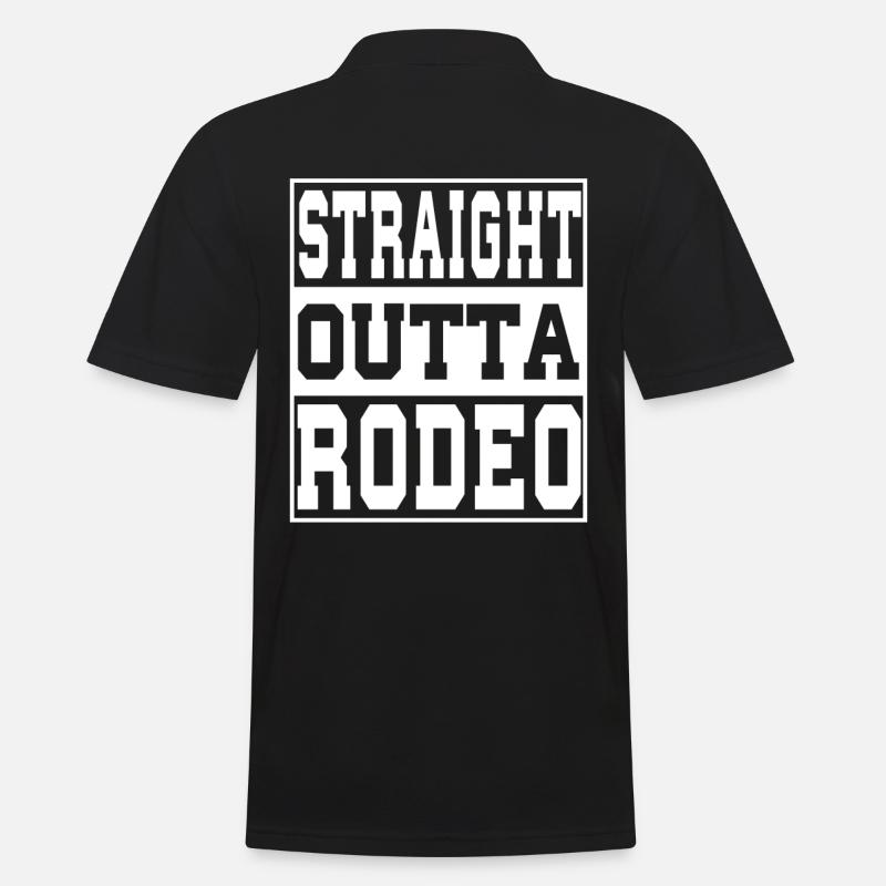 Rodeo Spruch lustig - Männer Poloshirt - Schwarz