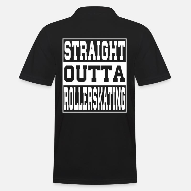Rollerskating Spruch lustig - Männer Poloshirt - Schwarz