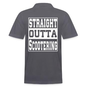 Scootering Spruch lustig - Männer Poloshirt - Anthrazit - Hinten - Nico (186cm)