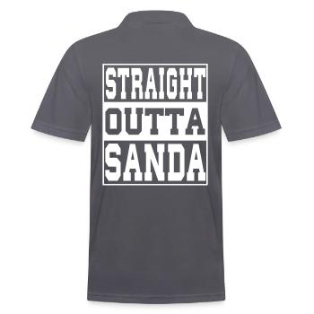 Sanda saying funny - Men's Polo Shirt - charcoal grey - Back - Nico (186cm)