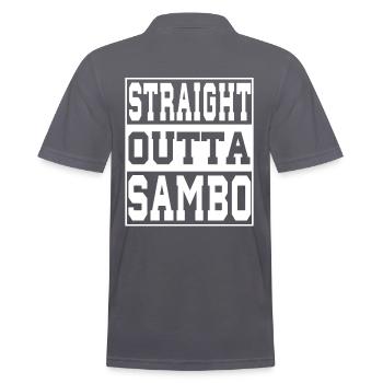 Sambo disant drôle - Polo Homme - charbon - Dos - Nico (186cm)
