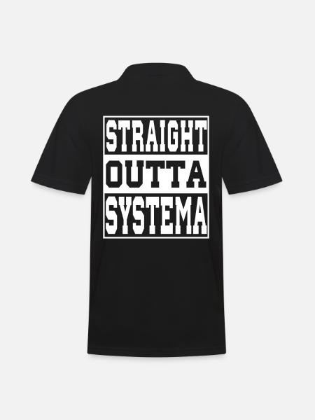 Systema saying funny - Men's Polo Shirt - black