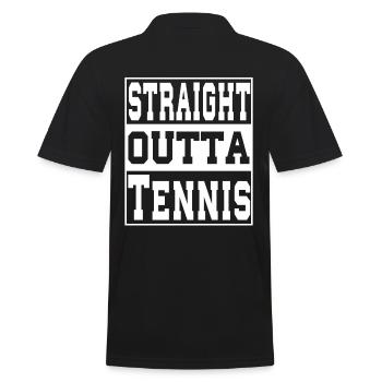 Tennis saying funny - Men's Polo Shirt - black - Back - Kai (181cm)