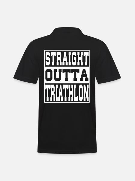 Triathlon saying funny - Men's Polo Shirt - black