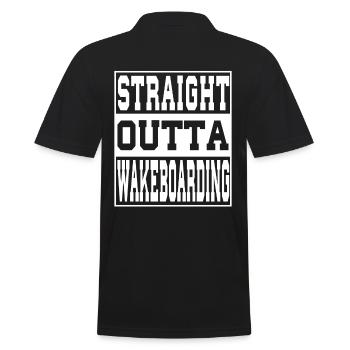 Wakeboarding Spruch lustig - Männer Poloshirt - Schwarz - Hinten - Kai (181cm)