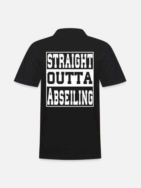 Abseiling Spruch lustig - Männer Poloshirt - Schwarz