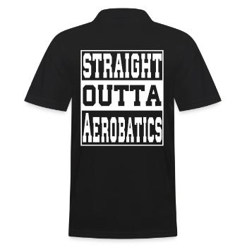 Aerobatics saying funny - Men's Polo Shirt - black - Back - Kai (181cm)
