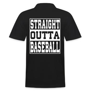 Baseball Spruch lustig - Männer Poloshirt - Schwarz - Hinten - Kai (181cm)