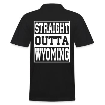 Wyoming Spruch Lustig Wyoming Geschenk - Männer Poloshirt - Schwarz - Hinten - Kai (181cm)