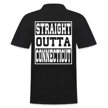 Connecticut Saying Funny Connecticut Gift - Men's Polo Shirt - black - Back - Kai (181cm)