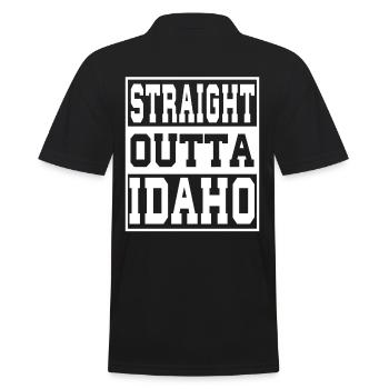 Idaho Saying Funny Idaho Gift - Men's Polo Shirt - black - Back - Kai (181cm)