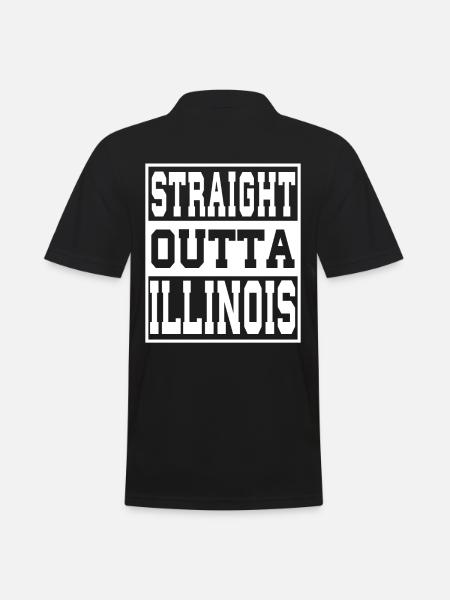 Illinois Saying Funny Illinois Gift - Men's Polo Shirt - black