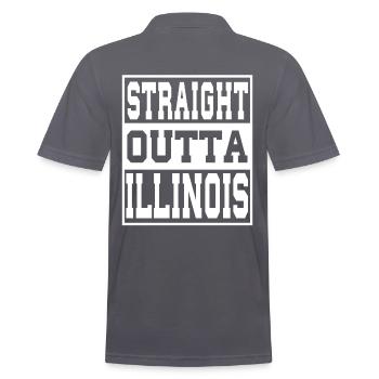 Illinois disant drôle Illinois Cadeau - Polo Homme - charbon - Dos - Nico (186cm)