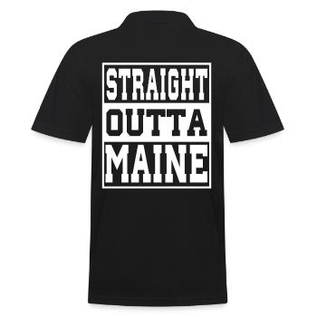 Maine Saying Funny Maine Gift - Men's Polo Shirt - black - Back - Kai (181cm)
