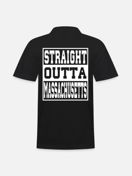 Massachusetts Saying Funny Massachusetts Gift - Men's Polo Shirt - black