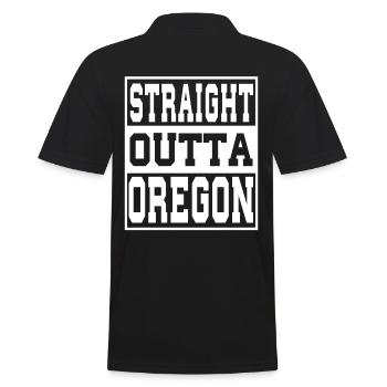 Oregon Saying Funny Oregon Gift - Men's Polo Shirt - black - Back - Kai (181cm)
