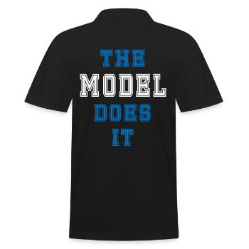 Le modèle le fait Modèle Cadeau - Polo Homme - noir - Dos - Kai (181cm)