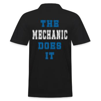 The Mechanic does it Mechanic Gift - Men's Polo Shirt - black - Back - Kai (181cm)