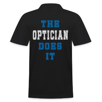 The Optician does it Optician Gift - Men's Polo Shirt - black - Back - Kai (181cm)