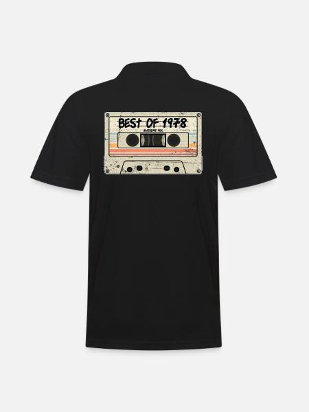 Best of 1978 Cassette - Men's Polo Shirt - black