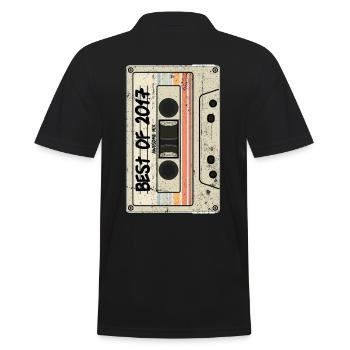 Best of 2017 Kasette Retro Tape - Männer Poloshirt - Schwarz - Hinten - Kai (181cm)